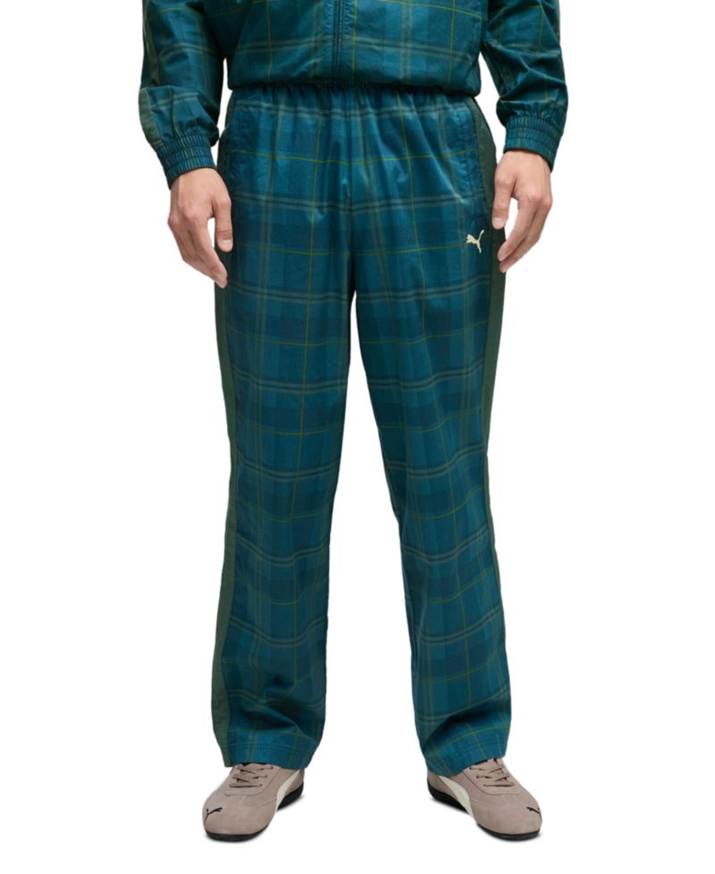Men's T7 Tartan Relaxed-Fit Casual Pants