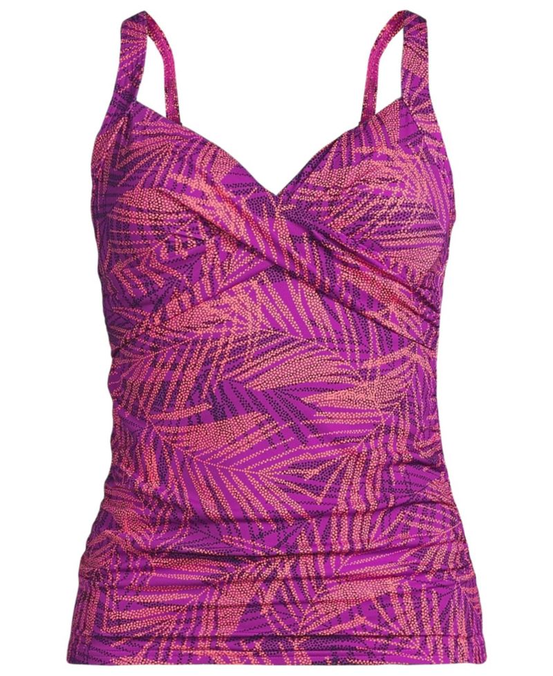 Women's DDD-Cup Sweetheart Wrap Underwire Tankini Top