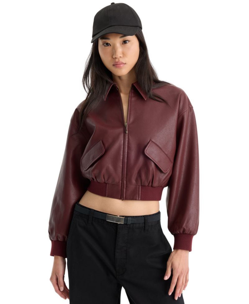 Women's Leather Bomber