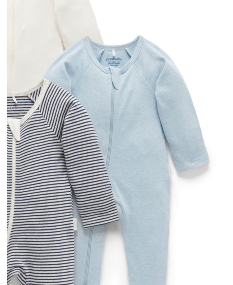 Baby Boys Zip Coverall 4 Pack
