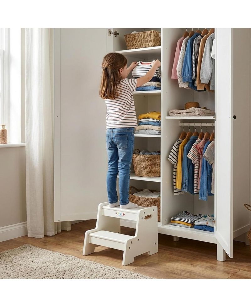 Wooden 2-Step Step Stool