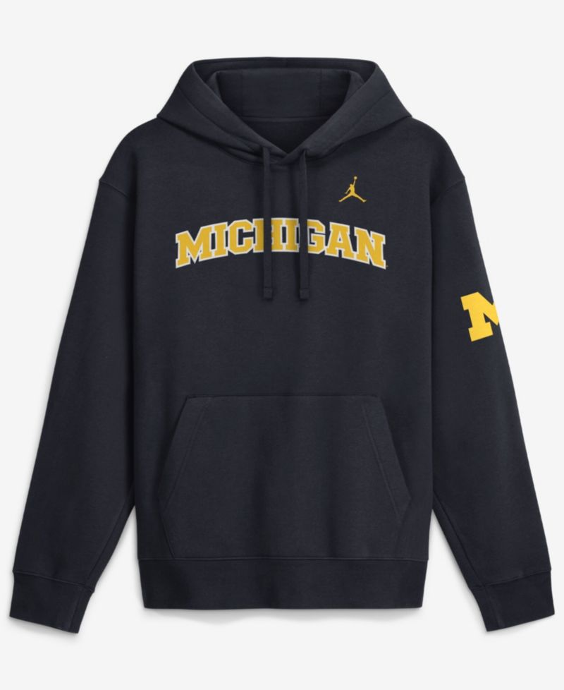 Men's Anthracite Michigan Wolverines 2026 Sideline Club Fleece Hoodie