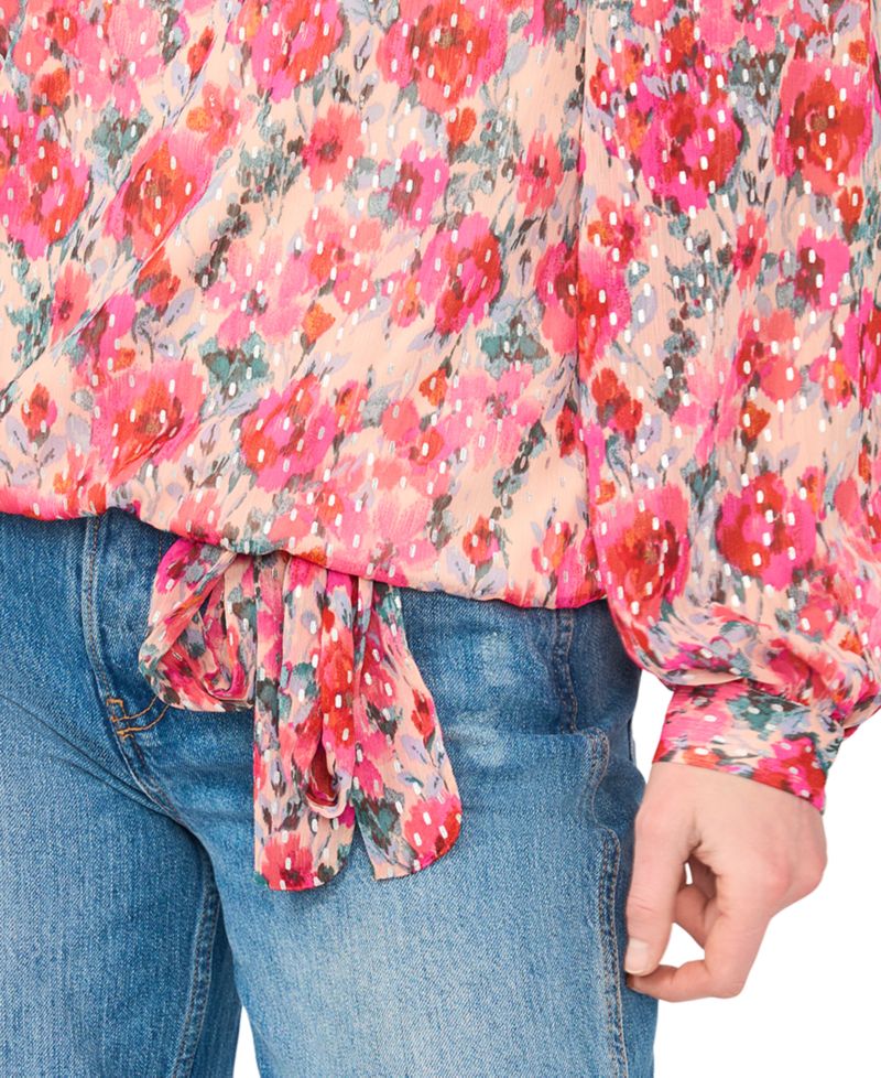 Women's Off-The-Shoulder Tie-Front Top