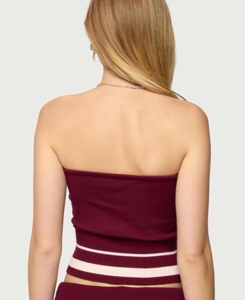 Women's Kaliya Stripey Strapless Knit Top