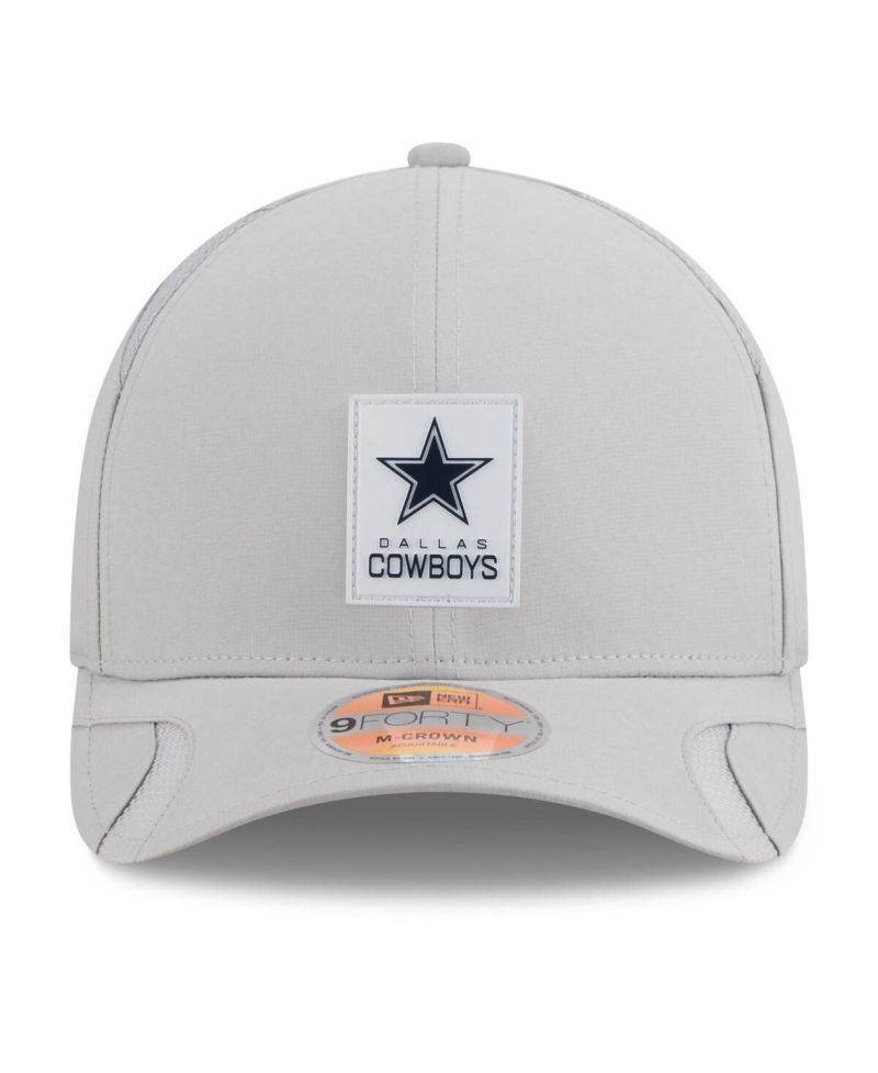 Men's Gray Dallas Cowboys 2025 Sideline M-Crown 9FORTY Adjustable Hat