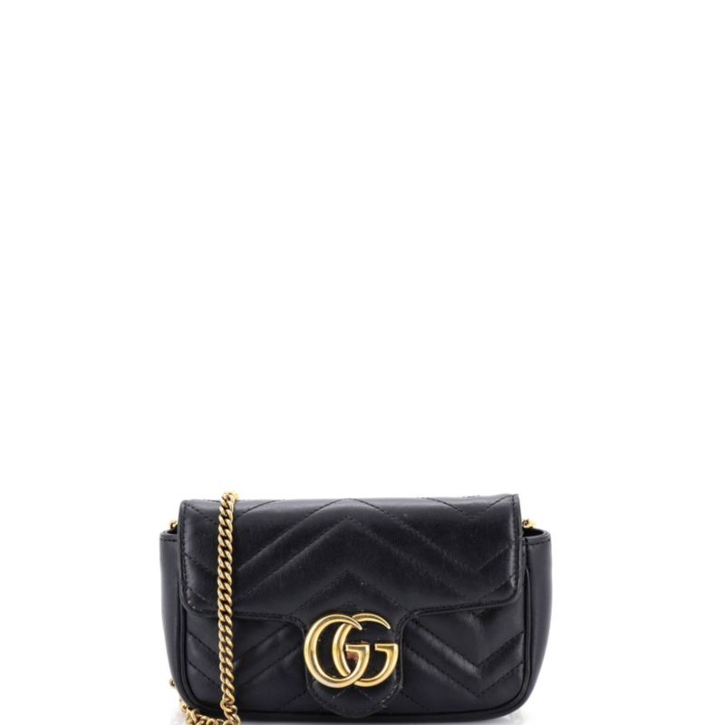 Super Mini GG Marmont Flap Bag Matelasse Leather