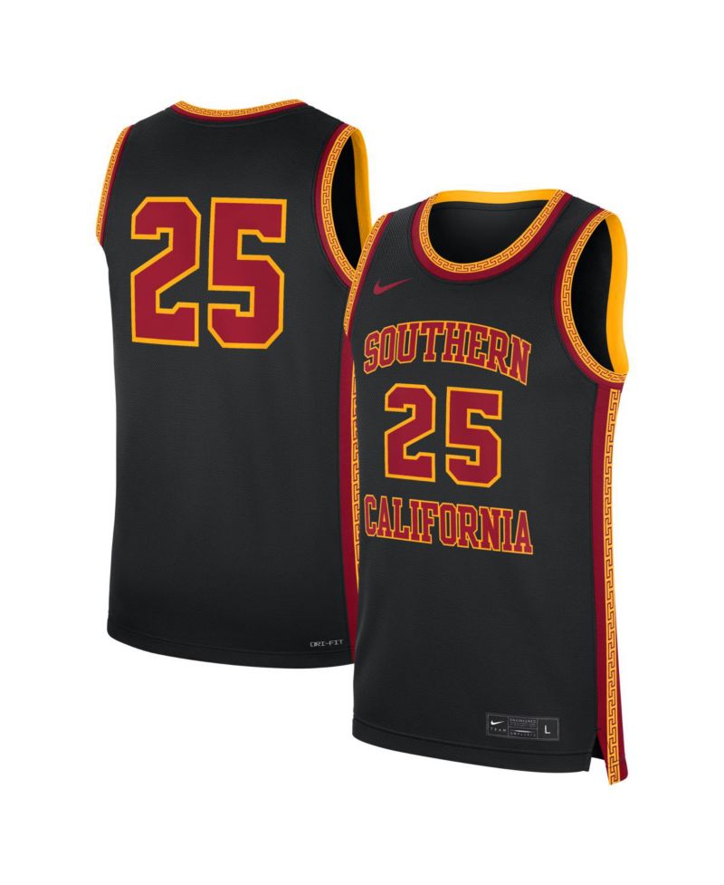 Men's 25 Black USC Trojans Alternate Replica Basketball Jersey
