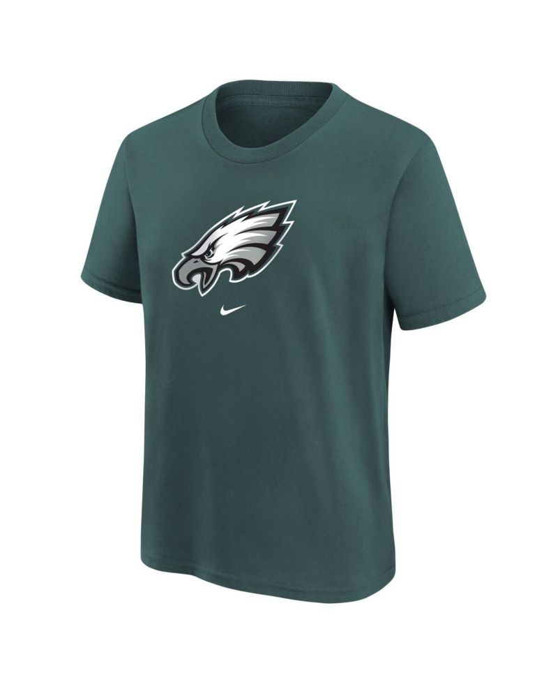 Big Boys Midnight Green Philadelphia Eagles Logo T-shirt