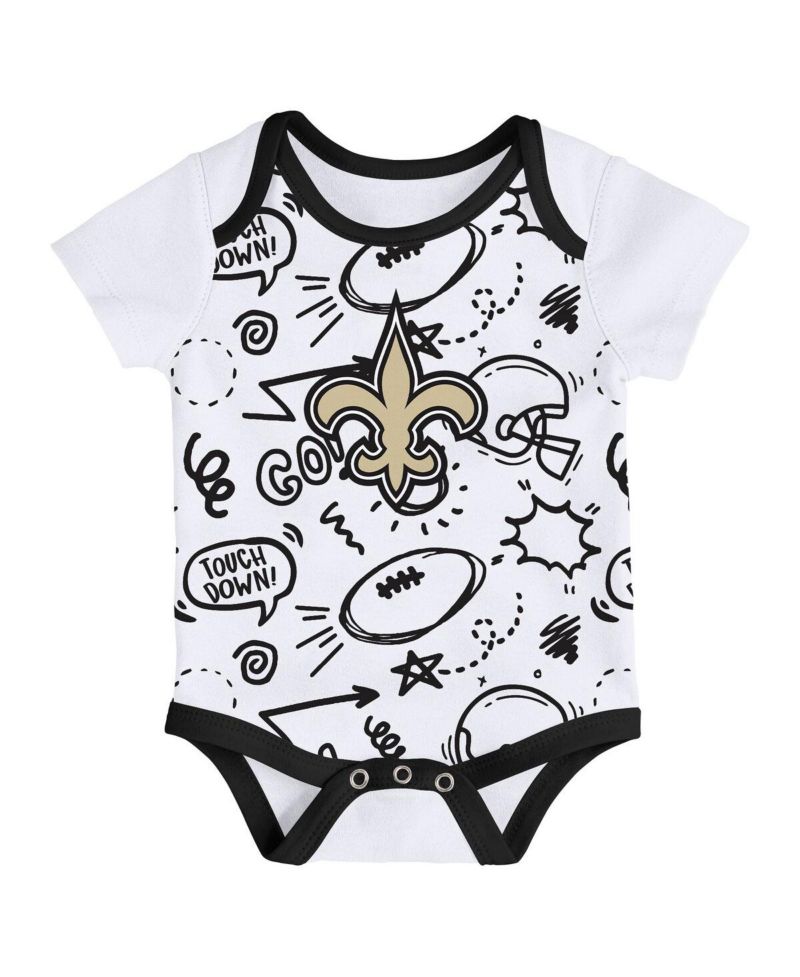 Infant 3-Piece New Orleans Saints All Day Play Bodysuit Set