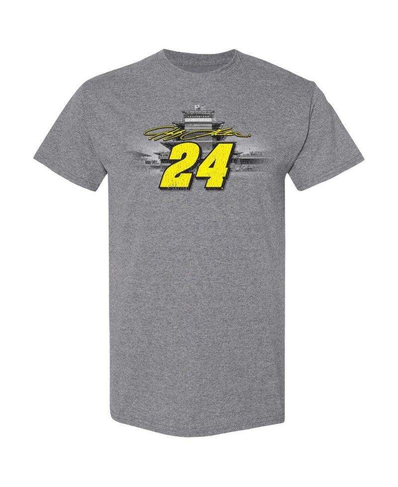 Men's Heather Charcoal Jeff Gordon 1994 Indy Brickyard 400 Winner T-Shirt