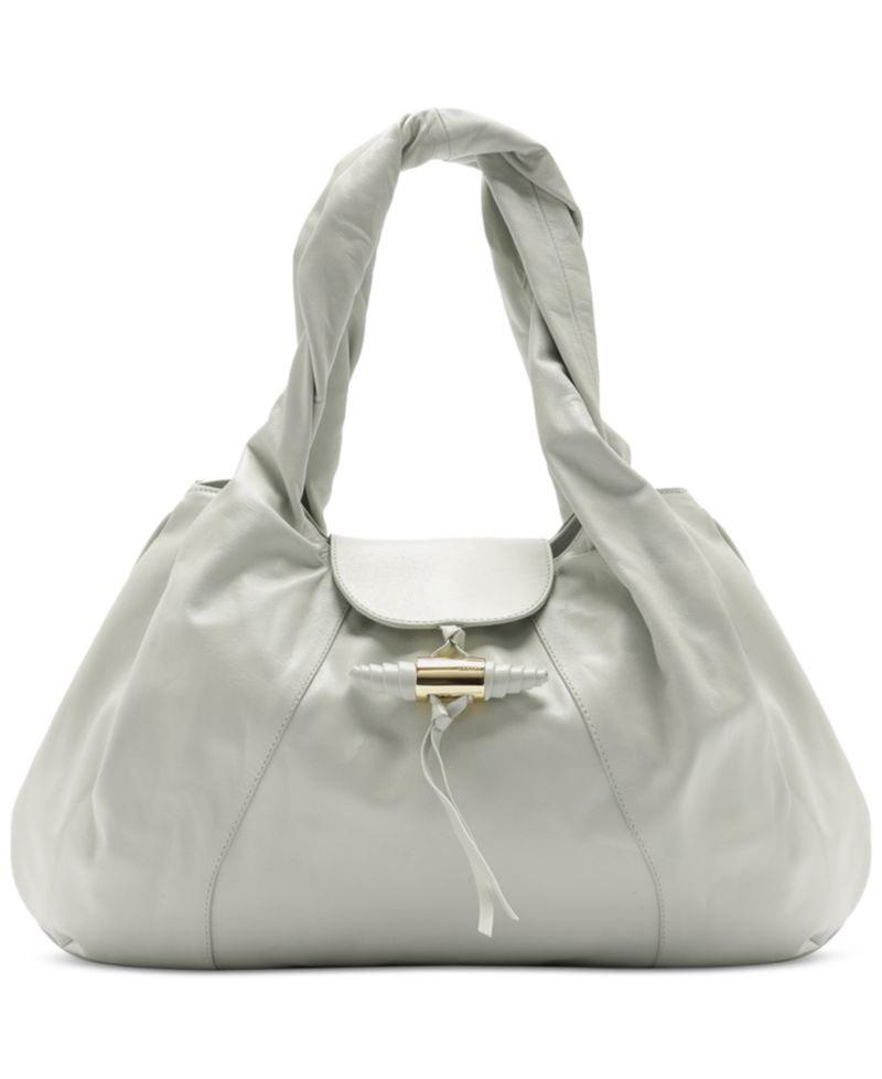 Rita Large Decorative Tassel Snap Button Hobo Handbag