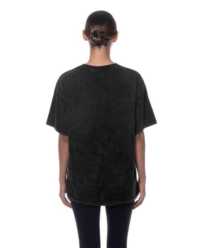 Women's Black LA 2028 Summer Mineral Wash Oversized T-Shirt