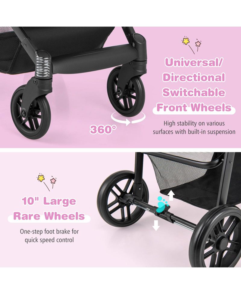 Baby 2 In1 Foldable Stroller Travel Newborn