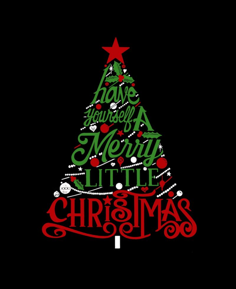 Men's Merry Christmas Tree Graphic Tank Top