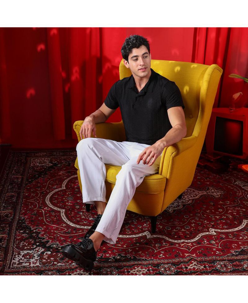 Men's Onyx Black Hive Polo T-Shirt