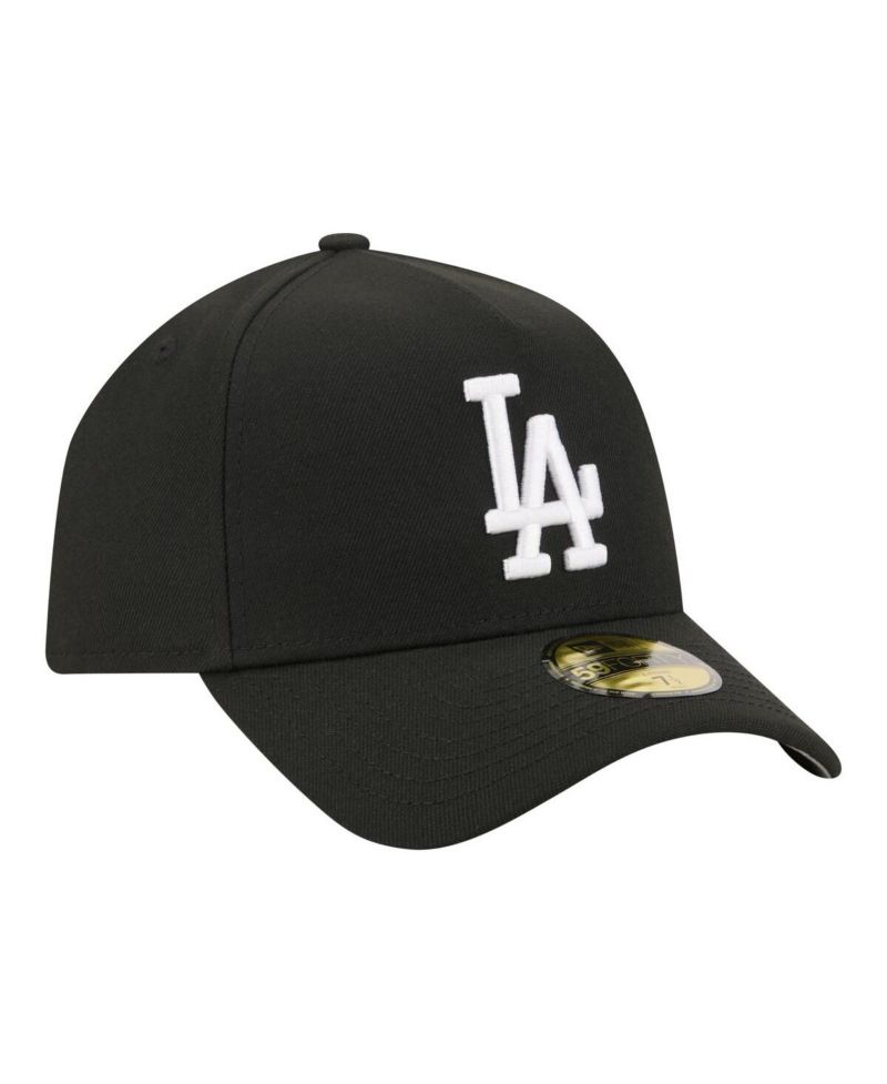 Men's Black Los Angeles Dodgers A-Frame 59FORTY Fitted Hat