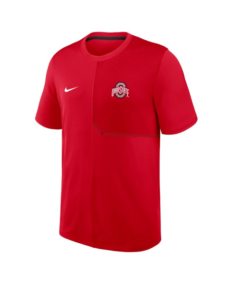 Men's Scarlet Ohio State Buckeyes 2026 Sideline UV Dri-FIT Coaches Shirt