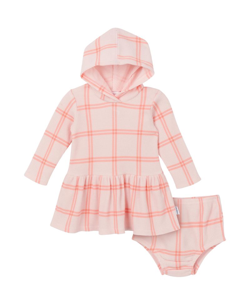 Baby Girls Long Sleeve Dress and Diaper Cover Set, 2 Piece