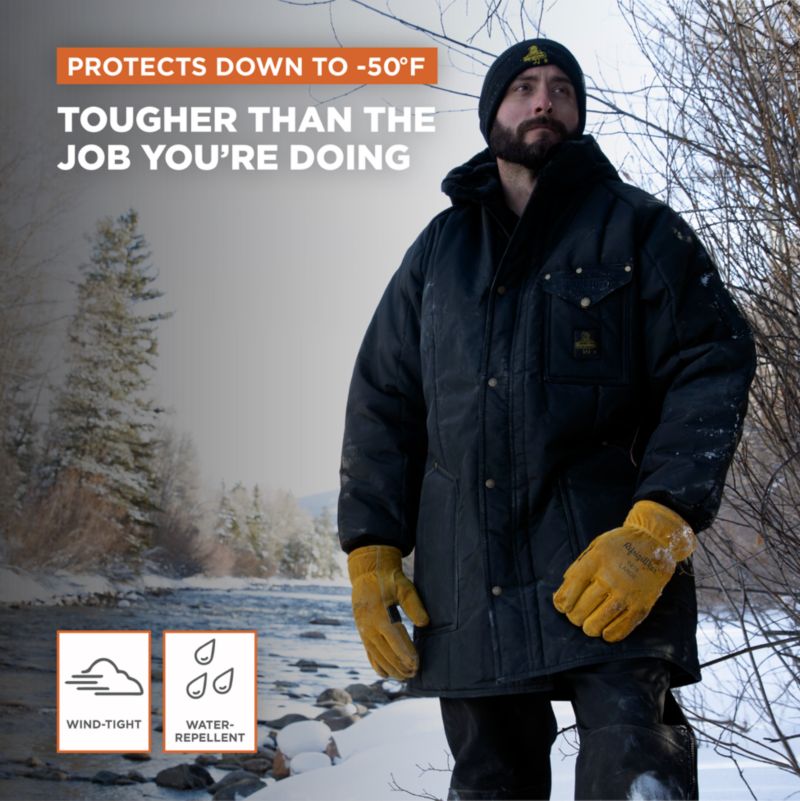 Big & Tall Iron-Tuff Ice Parka Insulated Winter Jacket, -50degree(s)F Comfort Rating, Water-Resistant and Windproof