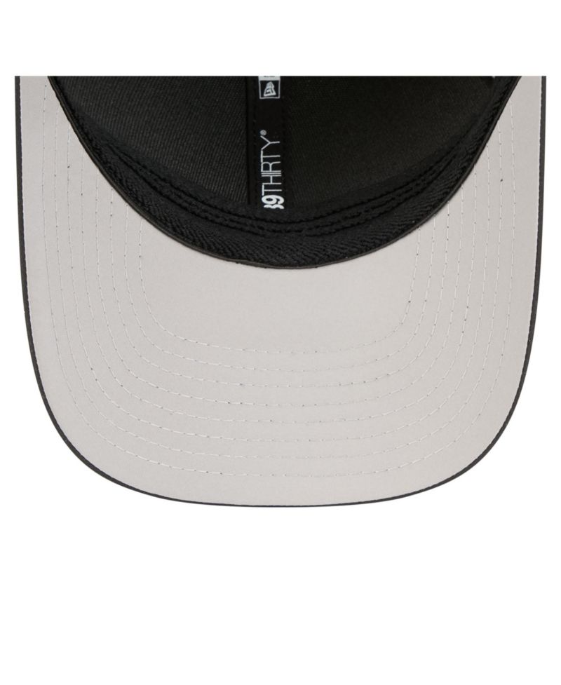 Men's Black Chicago White Sox Metallic 39THIRTY M-Crown Flex Hat