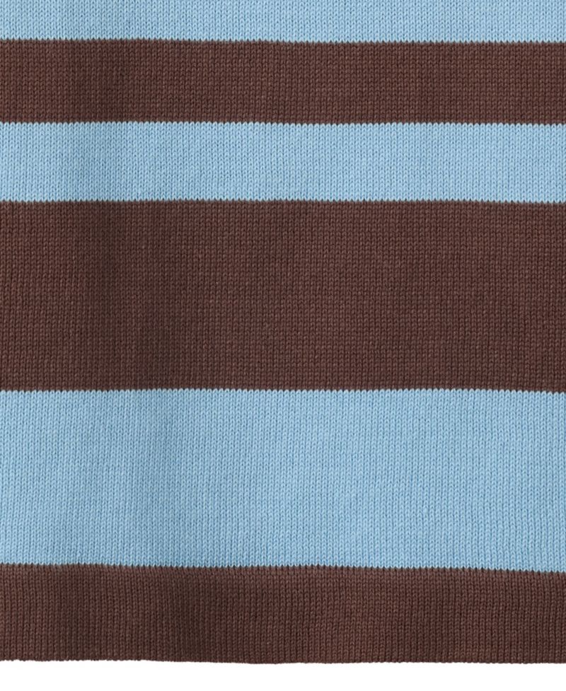 Women's Striped Short-Sleeve Cropped Cotton-Blend Polo Shirt