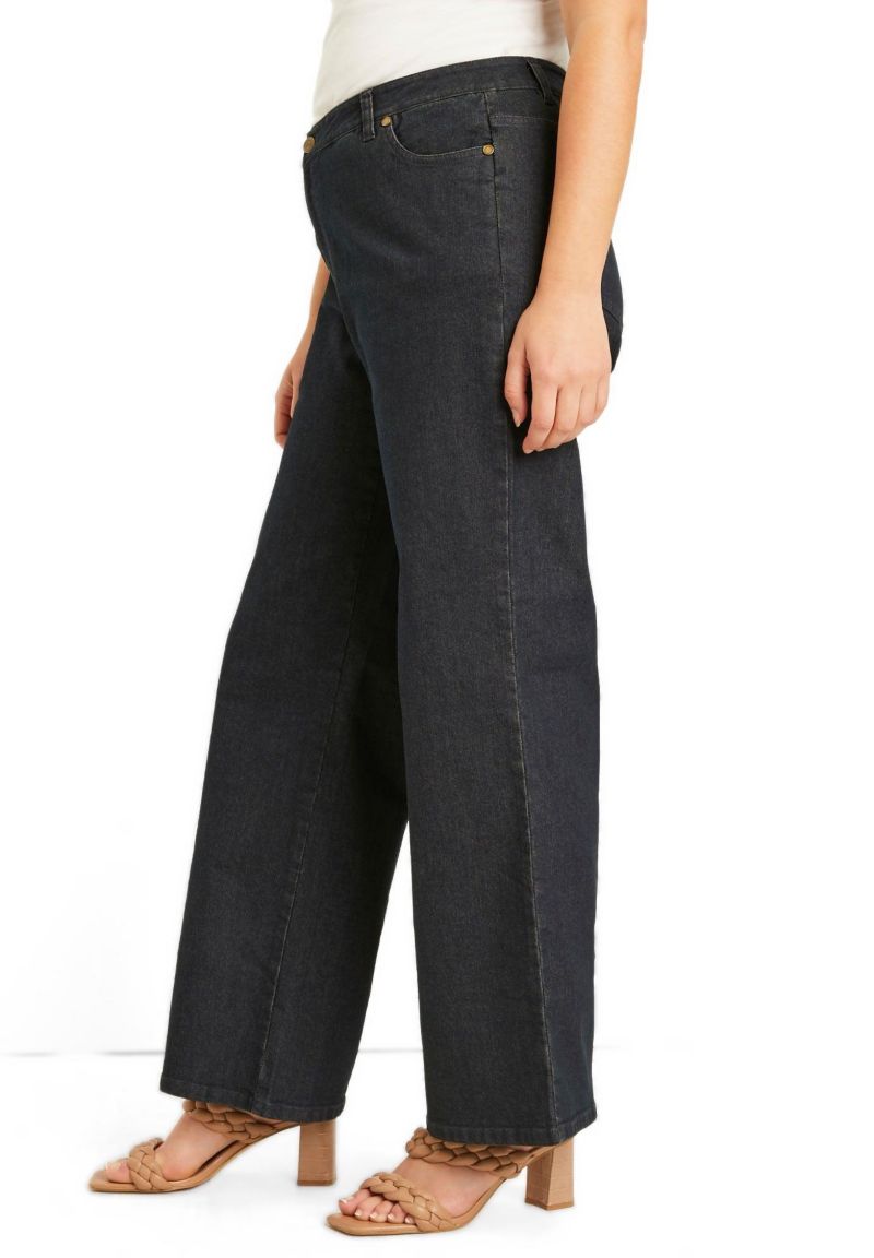 Women's June and Vie Curvie Fit Wide-Leg Jeans