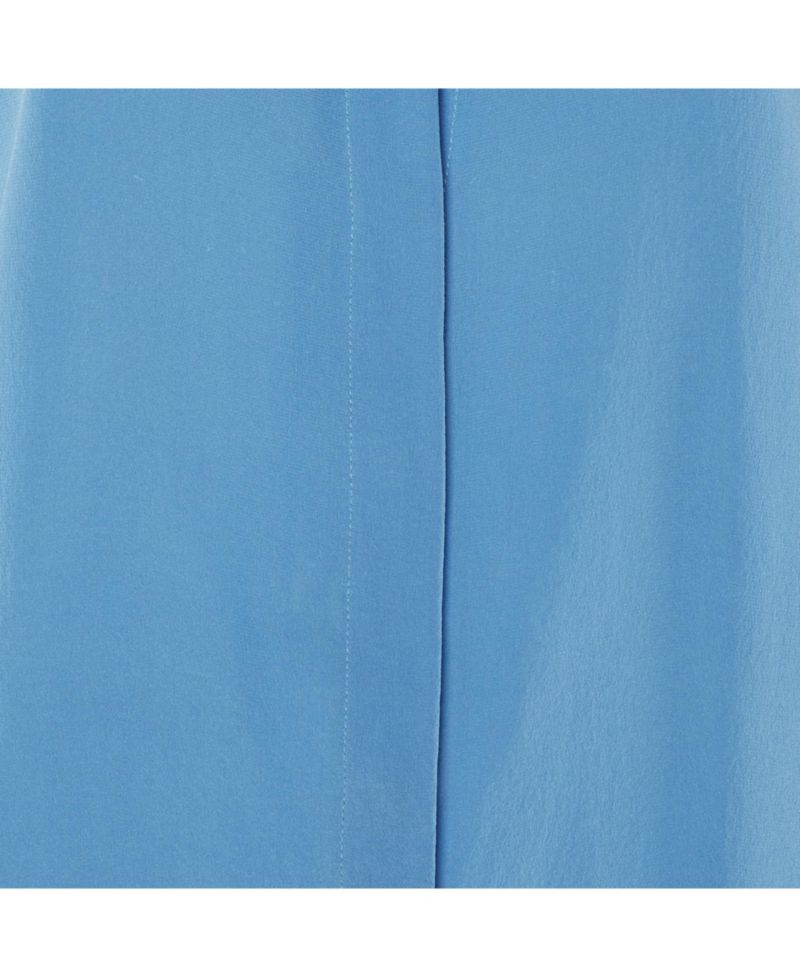 Women's Pleated Flared-Sleeve Silk Blouse