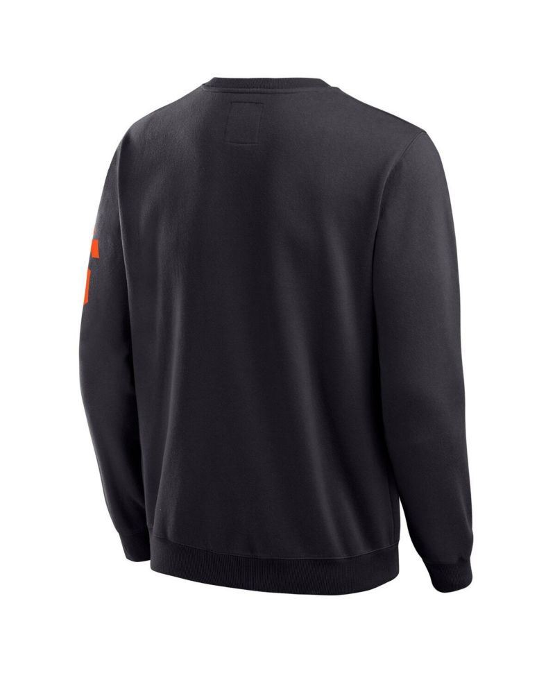 Darius Rucker Collection by Men's Black San Francisco Giants Washed Crew Neck Pullover Sweatshirt