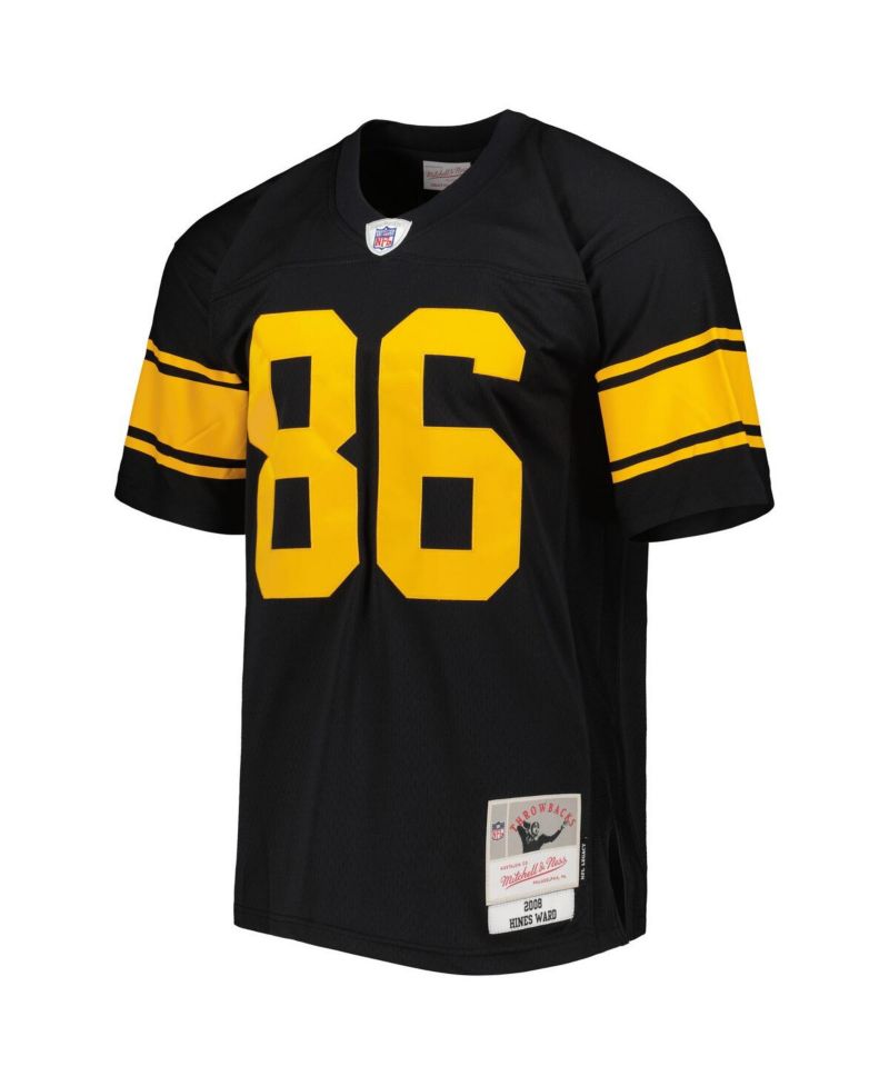 Men's Hines Ward Black Pittsburgh Steelers Alternate 2008 Legacy Replica Jersey