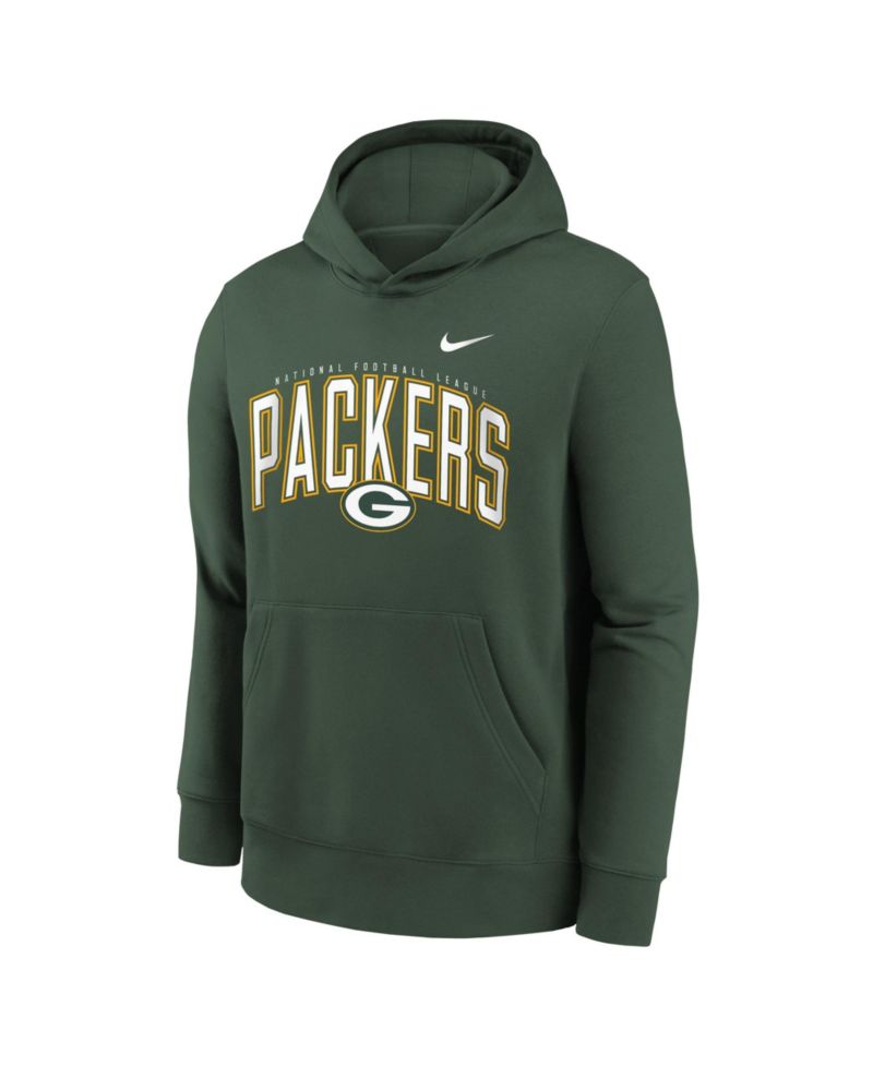 Big Boys and Girls Green Bay Packers Logo Arch Fleece Hoodie