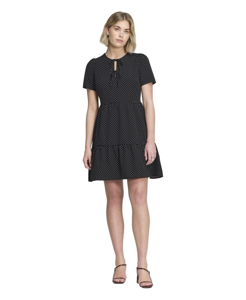 Women's Lola Tie-Front Tiered Short Dress