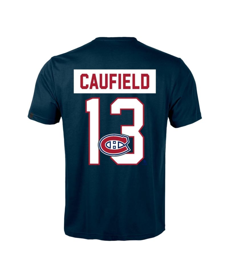 Men's Cole Caufield Navy Montreal Canadiens Richmond Name & Number T-Shirt