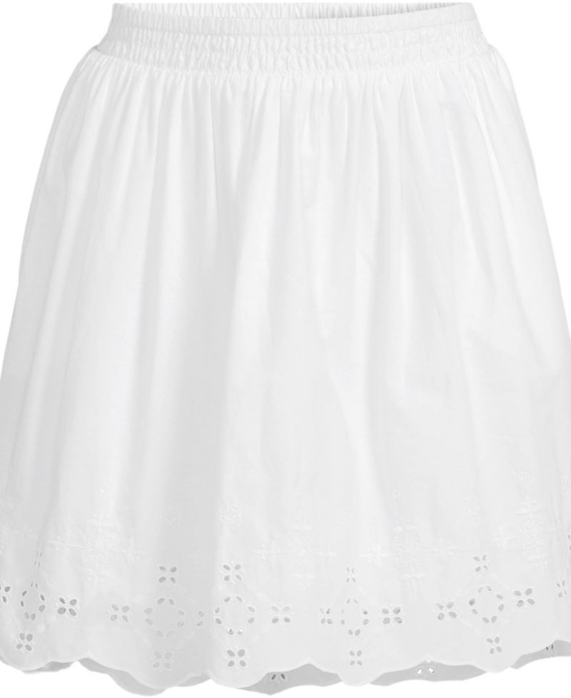 Women's Poplin Eyelet Mini Skirt