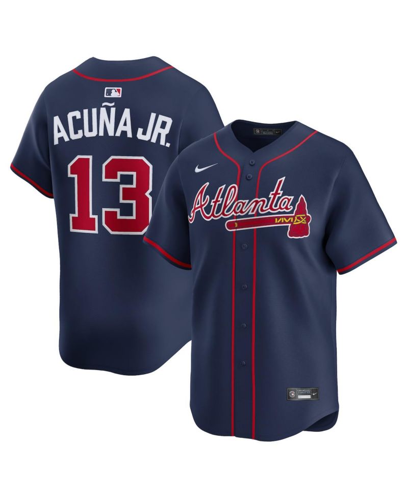 Men's Ronald Acuna Jr. Navy Atlanta Braves Alternate Limited Jersey