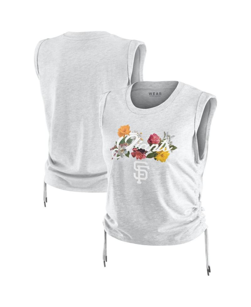 Women's Heather Gray San Francisco Giants Cinched Tank Top
