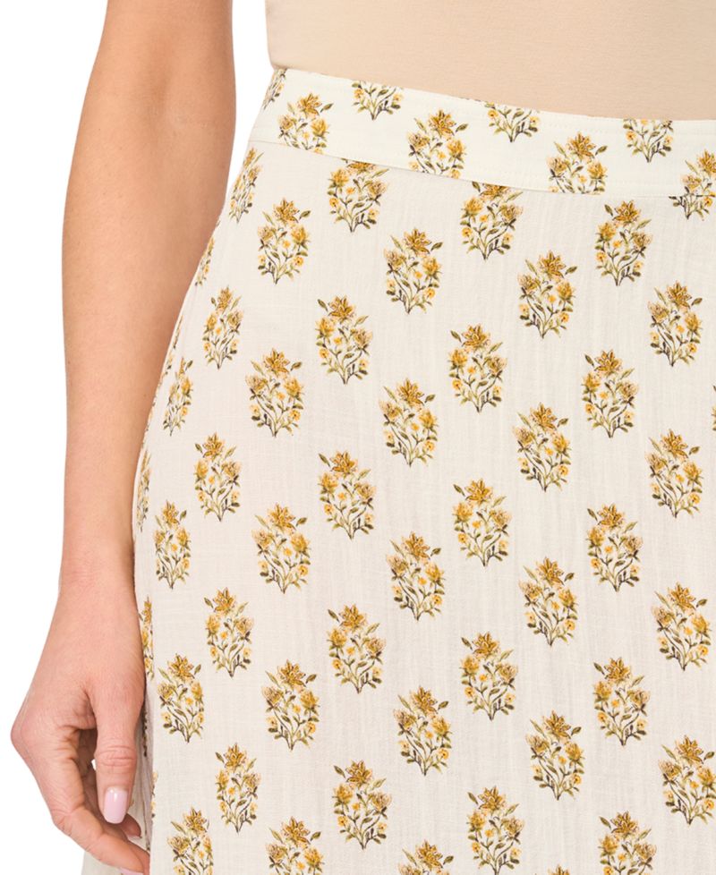 Women's Printed Zippered A-Line Skirt