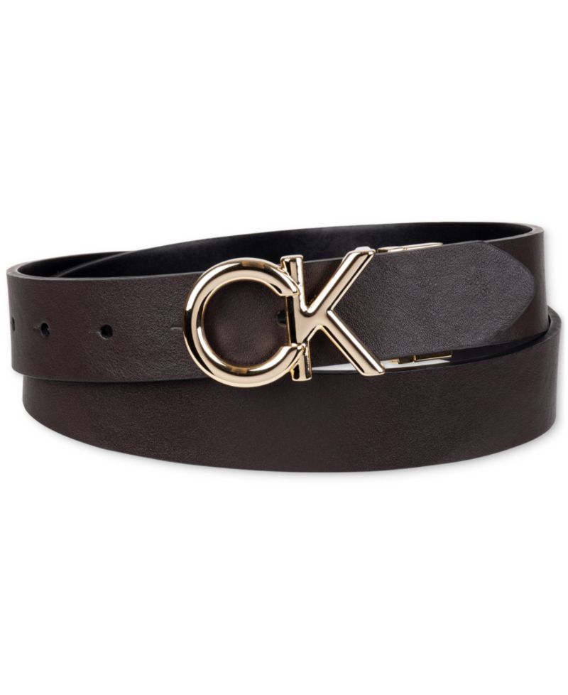 Women's Reversible Puffed CK Monogram Buckle Belt