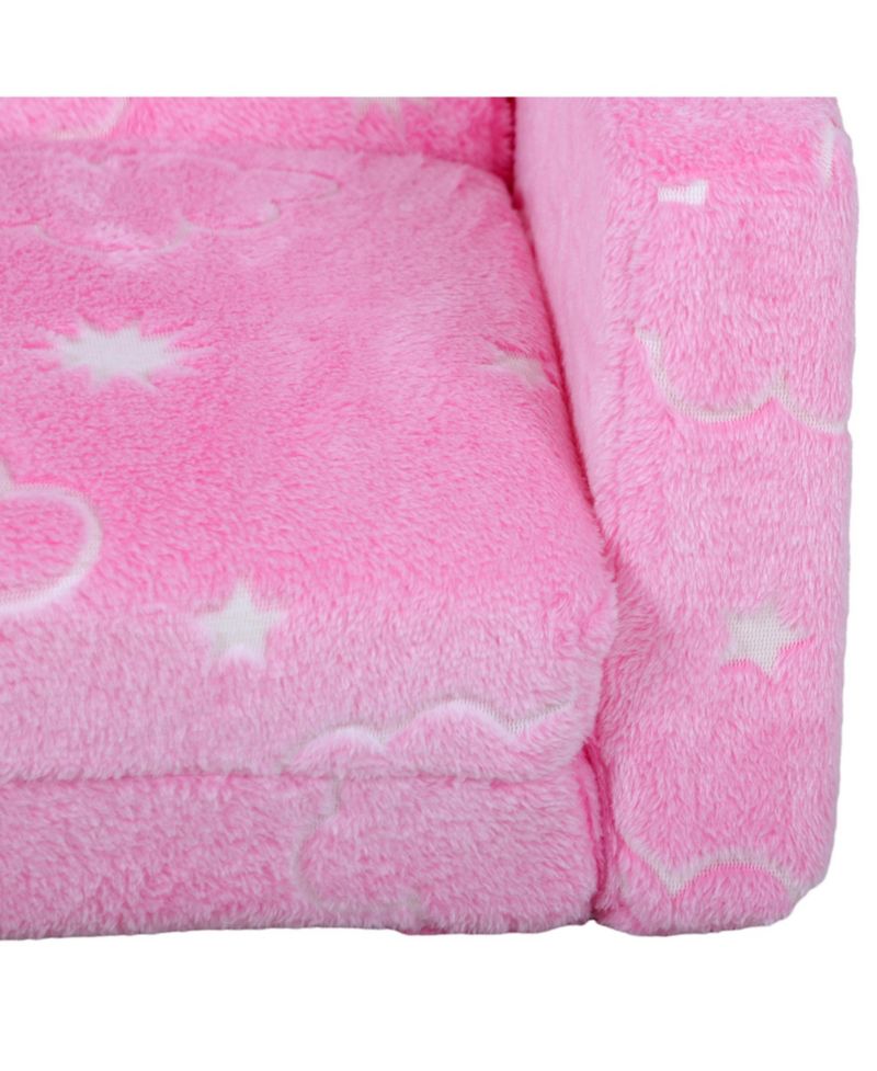 2 in 1 Kids Play Couch with Glow in the Dark Cloud Pattern,