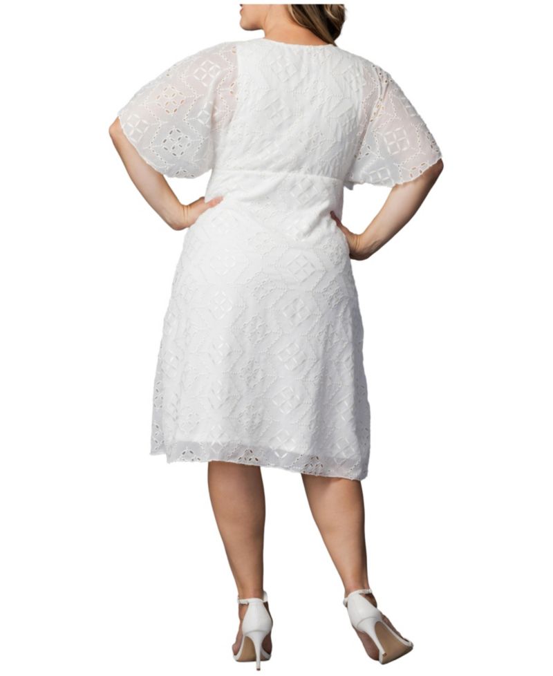 Plus Size Heavenly A-Line Midi Lace Dress