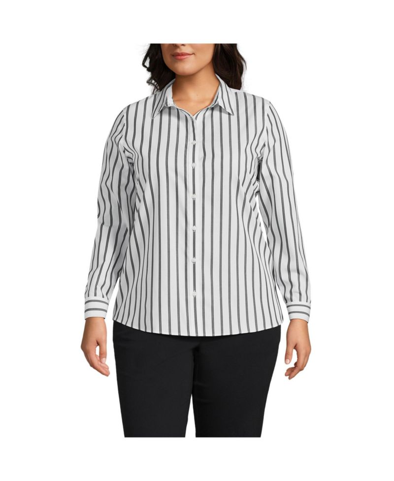 Plus Size No Iron Supima Cotton Long Sleeve Shirt
