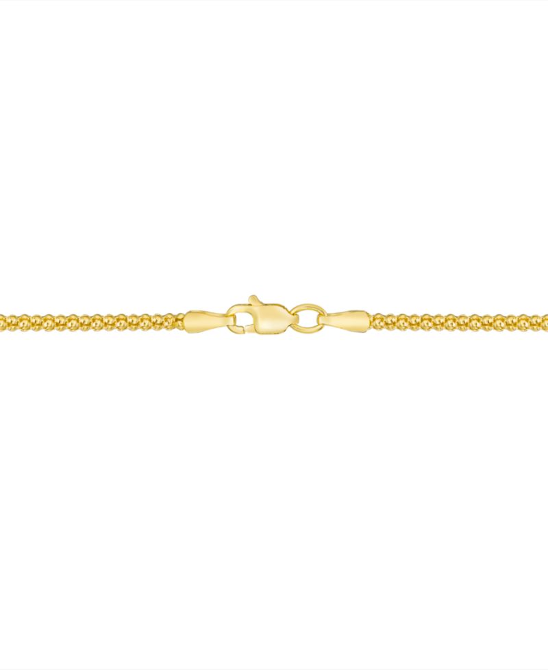Popcorn Link Chain Necklace (1-3/4mm) in 14k Gold