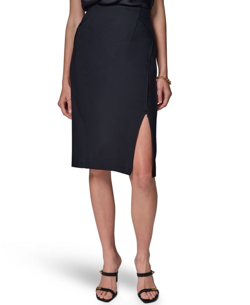 Women's Zip-Slit Pencil Skirt