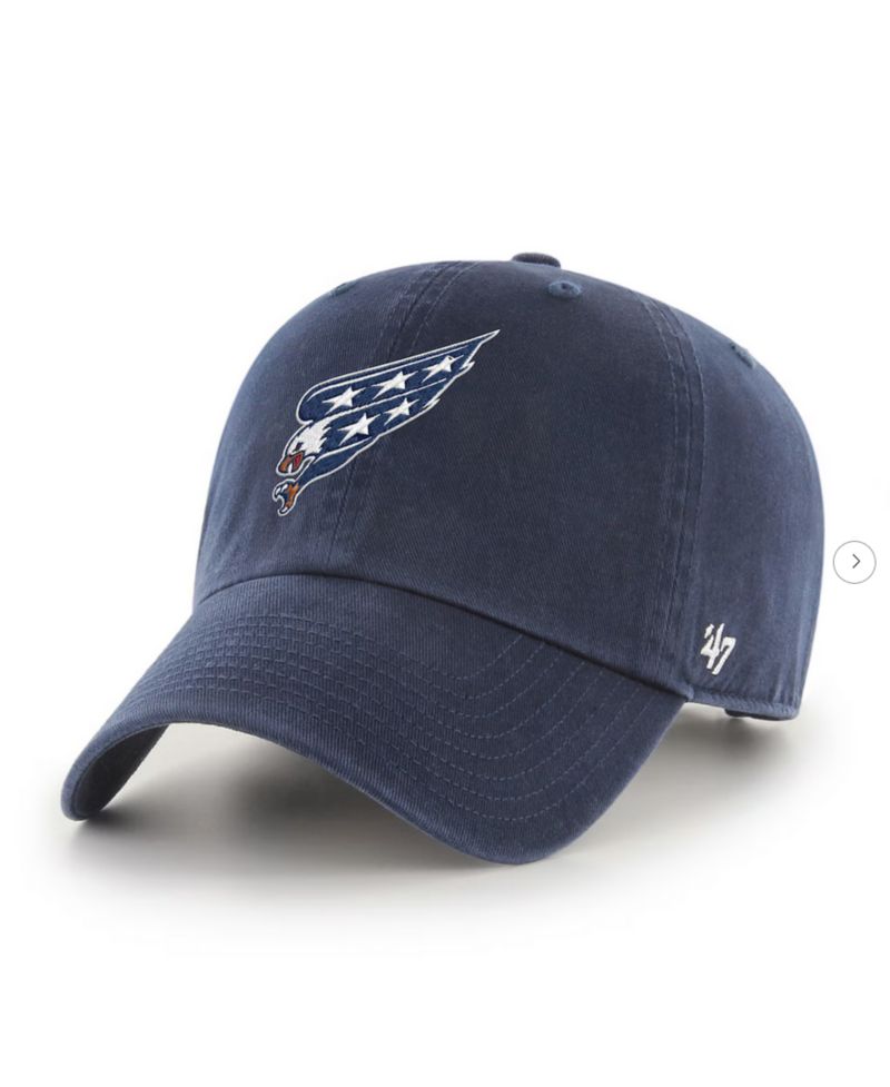 Men's Navy Washington Capitals Alternate Clean Up Adjustable Hat
