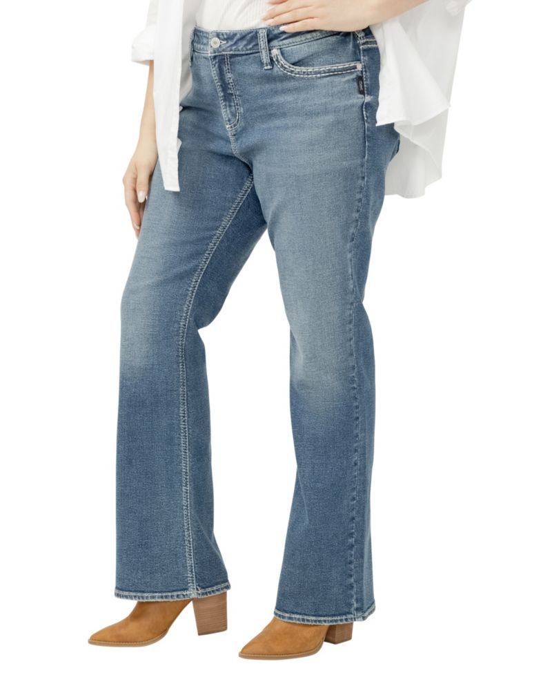 Plus Size Suki Mid Rise Curvy Fit Slim Bootcut Jeans