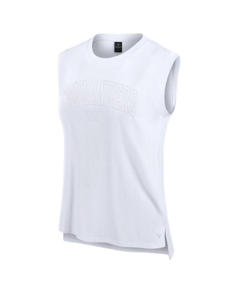 Women's White Washington Commanders Studio Gym Tank Top