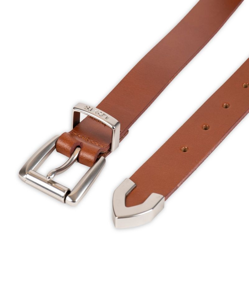 Women's Western Metal Tip End Leather Extended Size Belt