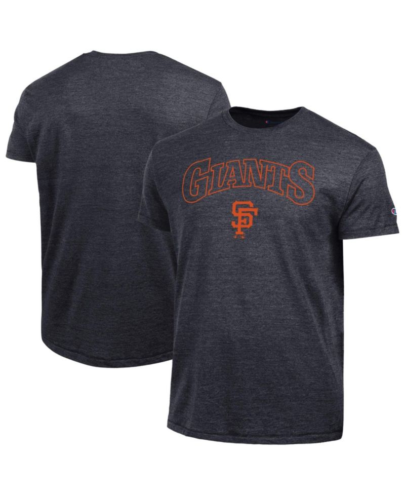 Men's Black San Francisco Giants Cooperstown Wordmark Lockup Tri-Blend T-Shirt