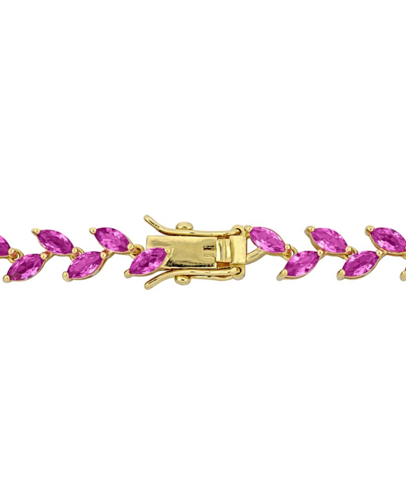 Lab-Created Pink Sapphire Marquise Vine 17" Collar Necklace (29 ct. t.w.)