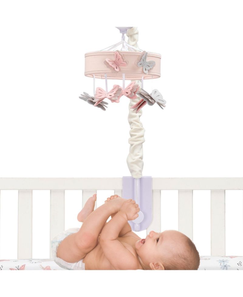 Baby Blooms Musical Butterfly Crib Mobile