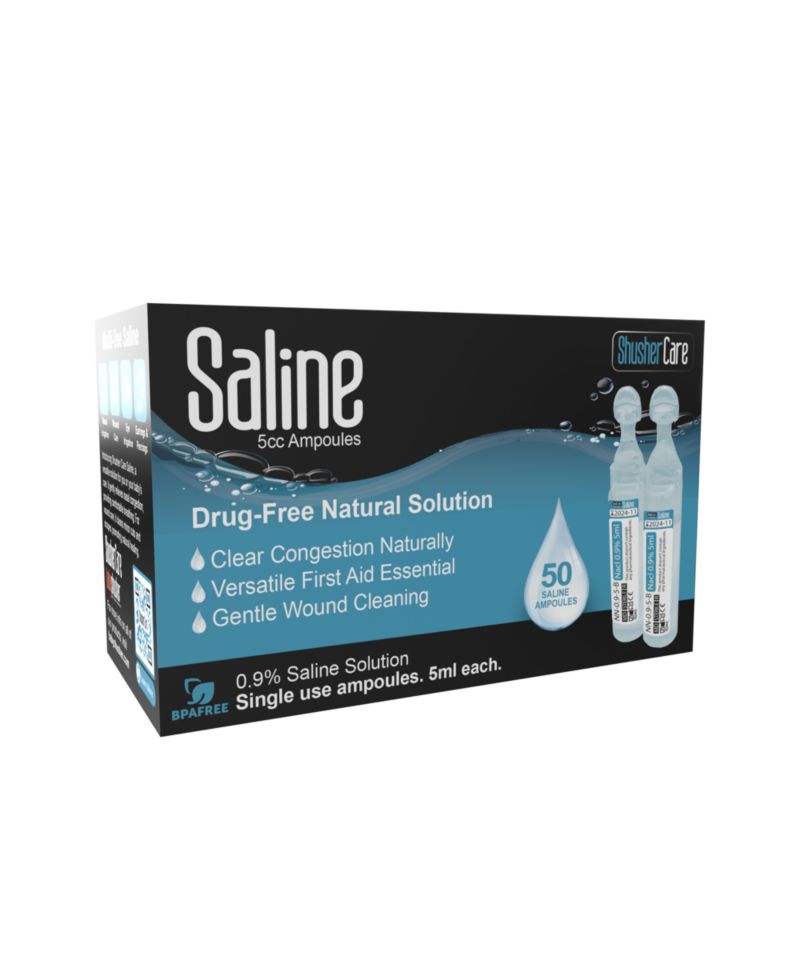 Shusher Care Saline Ampoules - 50Ct